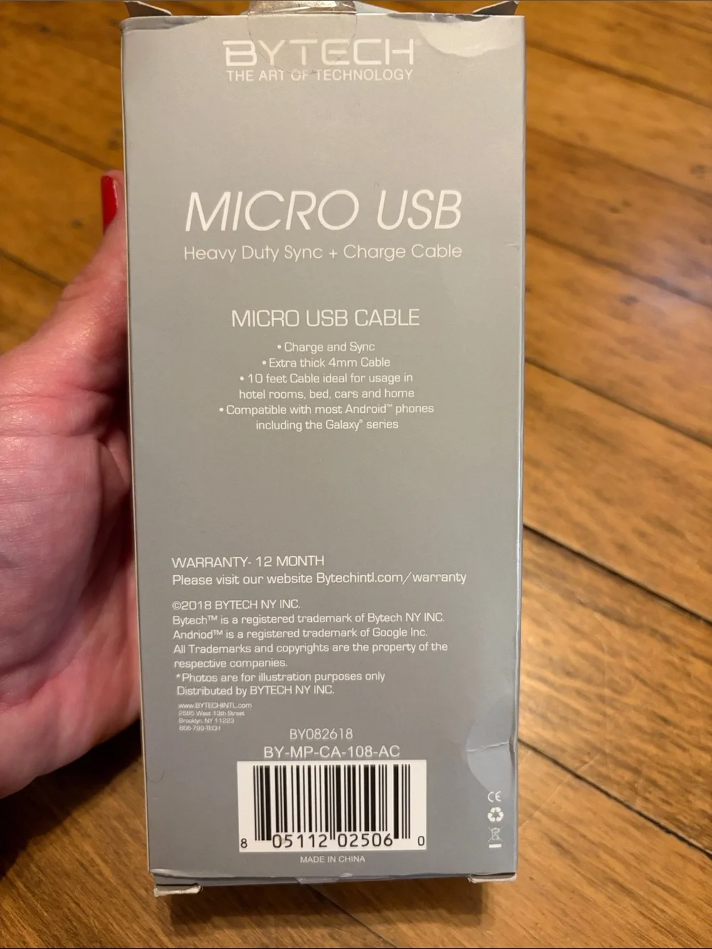10ft Black Micro USB Heavy Duty Sync & Charge Cable